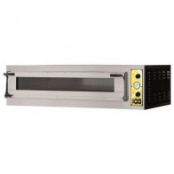 Forno Elettrico meccanico per pizza PF 1 camera di cottura N. Pizze 9 (Ø cm 35) o N.5 Teglie 60X40 Modello MIZAR 9 GLASS
