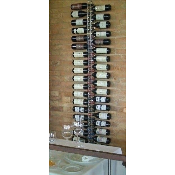 Espositore per bottiglie di vino classiche design verticale Capacità bottiglie 38 colore trasparente Modello Plex200