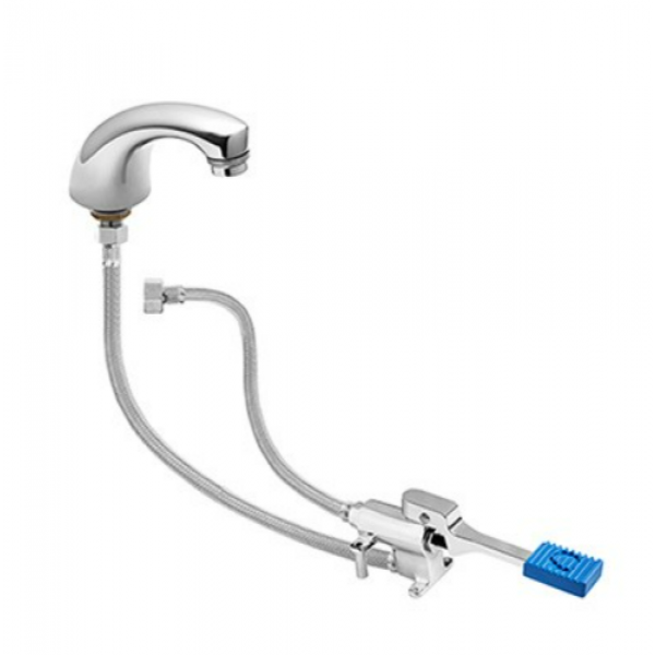 Kit rubinetto a pedale mono acqua a pavimento con bocca di erogazione fissa MNL Modello ERMES001KIT1