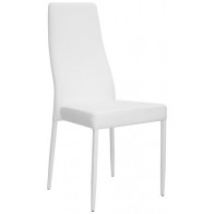 Poltrona da interno TESR Struttura in metallo, rivestimento in ecopelle Modello 1485-F50 BIANCO