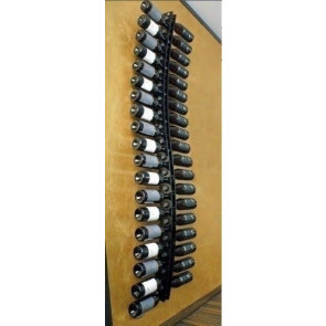 Espositore per bottiglie di vino classiche design Doppia curva Capacità bottiglie 38 colore nero Modello Plex ESSE NOIR