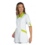 Casacca Tortola da donna MEZZA MANICA 65% Poliestere 35% Cotone BIANCO E VERDE MELA Disponibile in diverse taglie Modello 002126M