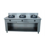 Cucina wok CI N.3 fuochi Potenza bruciatori a scelta Modello RisCu050