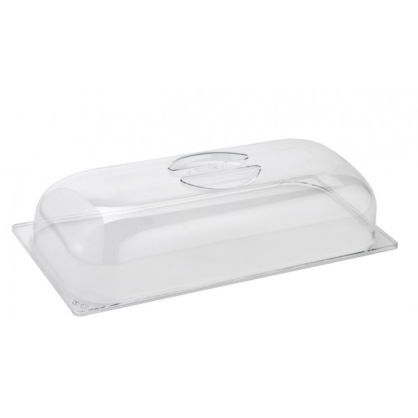 Coperchio a cupola in policarbonato per bacinelle da gelateria Dimensioni mm. L 360 x P 165 x 80 h Modello BGC3616B