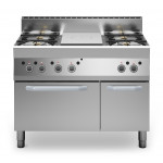 Cucina tuttapiastra gas + 4 fuochi MDLR Forno a gas e armadio neutro Modello F65110TPPFGFBP