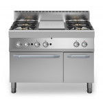 Cucina tuttapiastra a gas+4 fuochi MDLR Forno a gas Modello F70110TPPFGFBP