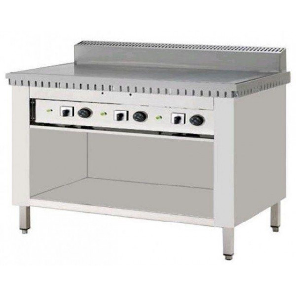 Cuocipiada Elettrico PL Modello CPE8 su vano a giorno Piana in ferro Su vano inox a giorno Capacità 8 piadine Piana in ferro