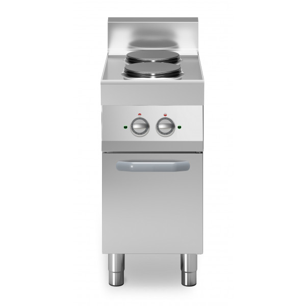 Cucina elettrica 2 piastre tonde MDLR Modello F7040PCEP Armadio con porta