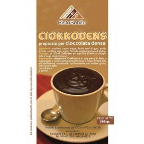 Preparato in polvere di altissima qualità/Cioccolato caldo da utilizzarsi nella cioccolatiera tradizionale Buste da gr 500 in cartoni da 30 buste Modello Ciokkodens classic 605/500