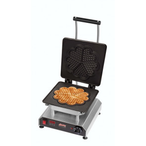 Piastra per Waffel con piastra per 1 waffel a cuore da ∅ 210x5 mm, divisibile in 5 pezzi Modello THERMOCOOK 1 +  W-TC-GRAN CUORE