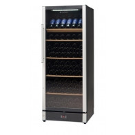 Vetrina Espositiva Vino Refrigerata Verticale Modello WINE 155 Black Potenza 170 W Capacità Bottiglie n° 146 à 75 mm