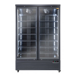 Armadio Frigo Refrigerato Modello RFG1350B Porte a vetro NERO