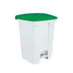 Contenitore mobile a pedale in POLIPROPILENE CONTITOP MOBILE 45 L MDL Colore BIANCO E VERDE  Modello 101458 CONFEZIONE DA 3 PEZZI