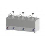 Dosatore per salse riscaldato triplo CLN Modello CPSC3