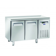Tavolo Refrigerato TROPICALIZZATO GN1/1 in acciaio inox Refrigerazione ventilata 2 Porte in acciaio inox Modello QN2100