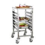 Carrello portateglie Modello TR6A in acciaio aisi 201 Capacità 6 x GN1/1 GN1/2 GN1/3 GN 2/3