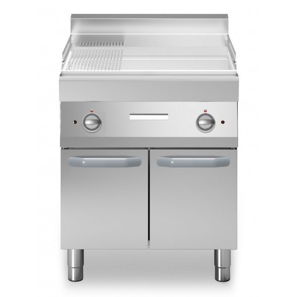 Fry trop elettrico Piastra 2/3 liscia 1/3 cromata MDLR Modello F7070FTECLRP Armadio con porte
