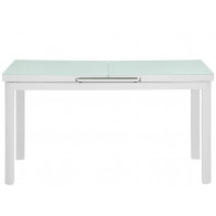 Tavolo da interno TESR Struttura in alluminio verniciato, piano allungabile in vetro temperato antigraffio Modello 1807-SD80