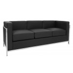 Divano da interno TESR Struttura in acciaio inox, rivestimento in ecopelle Modello 618-X17D3S DISPONIBILI IN 2 COLORI