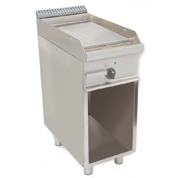 Fry Top a Gas CI Modello RisFry016 PIASTRA RIGATA Vano a Giorno Potenza kW 6