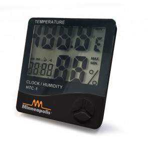 Termometro e Igrometro digitale Modello Hu-ter Divisione 0.1°C / 0.1 F Temperatura selezionabile °C o F Temperatura rilevata: max: +300°C / +572°F min: -50°C/ -58°F