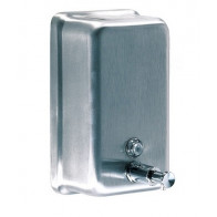 Dispenser di sapone liquido MDC in Acciaio Inox Satinato ad azionamento manuale antivandalico Modello DJ0111CS