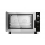 Forno elettrico a convezione con umidificatore MDLR per gastronomia Apertura a bandiera Modello GEU411