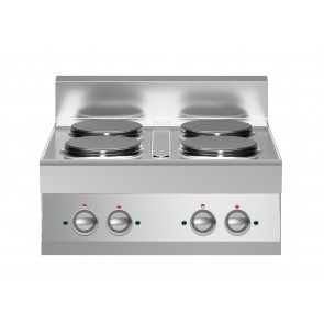 Cucina elettrica 4 piastre tonde MDLR Modello F7070PCET