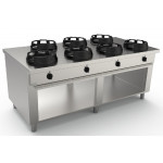 Cucina wok CI N.7 fuochi Potenza bruciatori a scelta Modello RisCu077