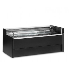 Banco alimentare refrigerato ideale per salumi formaggi e gastronomia Zoin Modello Porthos PF250PSCG Self Service Refrigerazione ventilata con Cella di riserva Gruppo incorporato