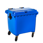Bidone per rifiuti da esterno in polietilene ad alta densità con protezione HDPE anti UV MDL Colore BLU Modello 766642