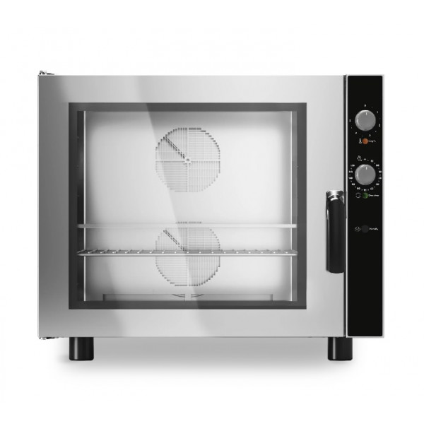 Forno elettrico a convezione con umidificatore elettromeccanico MDLR per pasticceria Apertura a bandiera Modello BEU664