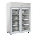 Armadio Frigo Refrigerato con porta a vetro e corpo acciaio inox Modello QRG12