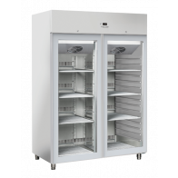 Armadio Frigo Refrigerato con porta a vetro e corpo acciaio inox Modello QRG12