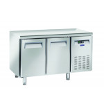 Tavolo Refrigerato TROPICALIZZATO GN1/1 in acciaio inox Refrigerazione ventilata 2 Porte in acciaio inox Modello QN2100