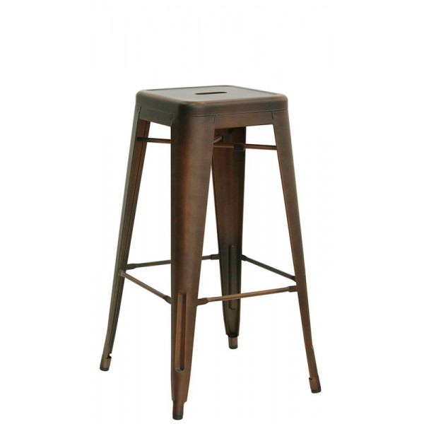 Sgabello da interno TESR Struttura in metallo verniciato, effetto canna di fucile Modello 1496-BT04