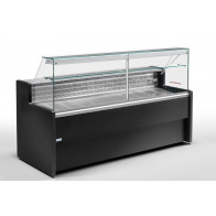 Banco alimentare refrigerato ideale per salumi formaggi e gastronomia Zoin Modello Tibet TB150PSSG Vetro dritto fisso Refrigerazione statica con cella di riserva Gruppo incorporato