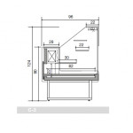 Banco alimentare Refrigerato ideale per pasticceria fresca Zoin Modello Colorado CO220PSSG Vetro dritto con refrigerazione statica