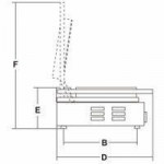 Piastra elettrica Modello CORT V LR Potenza watt 3000 in vetroceramica Piano inferiore Liscio Piano superiore Rigato