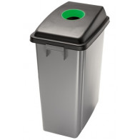 Contenitore per la raccolta differenziata con coperchio con foro verde OFFICE 60 secchio grigio MDL 60 L Modello 114208