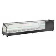 Vetrina refrigerata per esposizione di tapas Modello AK813VTB Capacità 8xGN1/3 h 4,0 cm