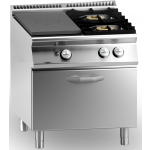 Cucina tuttapiastra gas+2 fuochi MDLR Forno a gas Modello CL7080TPPCFGB