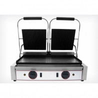 Piastra grill Modello RL2 in ghisa piano inferiore Liscio e piano superiore Rigato