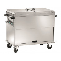 Carrello termico a bagnomaria armadiato Modello CT1765TD con coperchi apribili