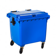 Bidone per rifiuti da esterno in polietilene ad alta densità con protezione HDPE anti UV MDL Colore BLU Modello 766642