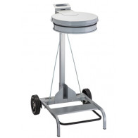 Portasacco mobile metallo GRIGIO con coperchio e pedale MDL Per sacchi da 110 litri Modello Contimobile 601043