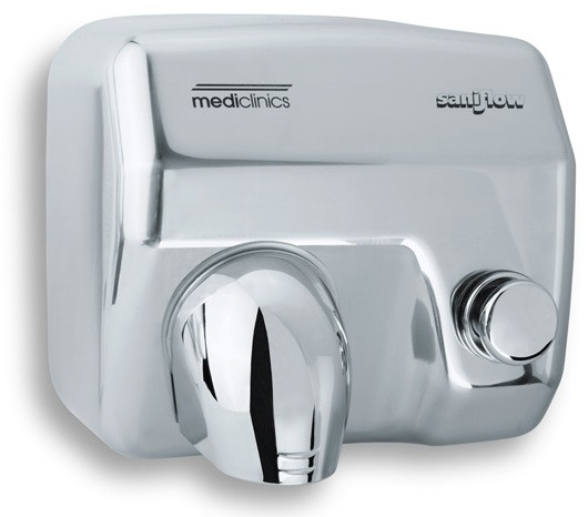 ASCIUGAMANI ELETTRICO ACCIAIO LUCIDO PULSANTE 2400W - DISPENSER - Mundo srl